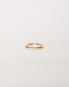 Diamonds on Thin Fluid Ring, Solid 14k Gold