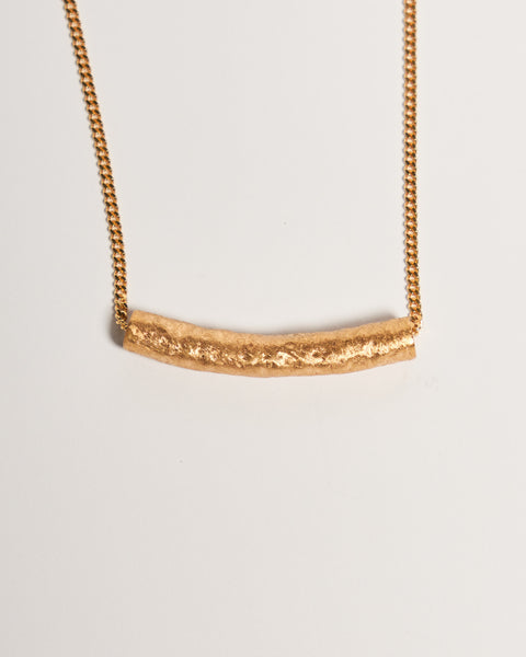 Tube Insert Necklace, Solid Gold