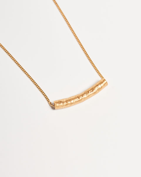 Tube Insert Necklace, Solid Gold