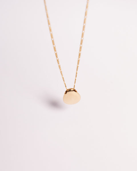 Teardrop Pendant (Dual Finish) Necklace, Solid Gold