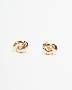 Chunky Overlap Earrings, Solid 14k Gold