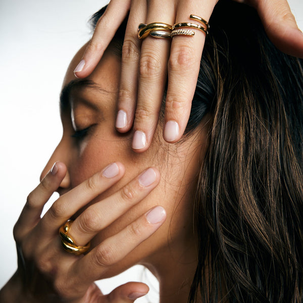 Diamond Spiral Ring, Solid 14k Gold