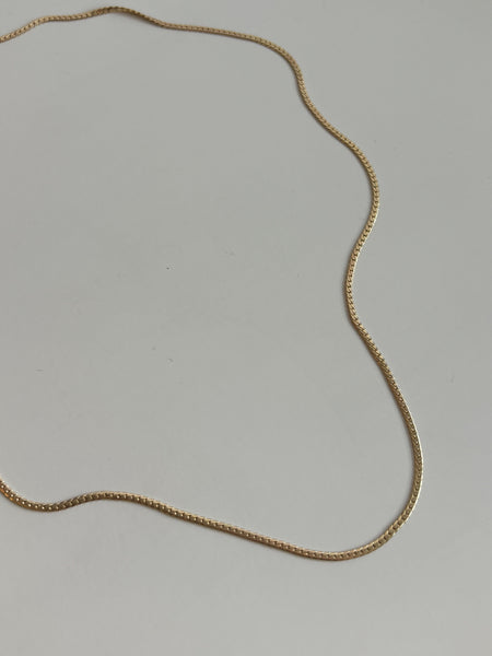 Everyday Flat Single Curb Chain Necklace / Bracelet, Solid 14k Gold | LIMITED