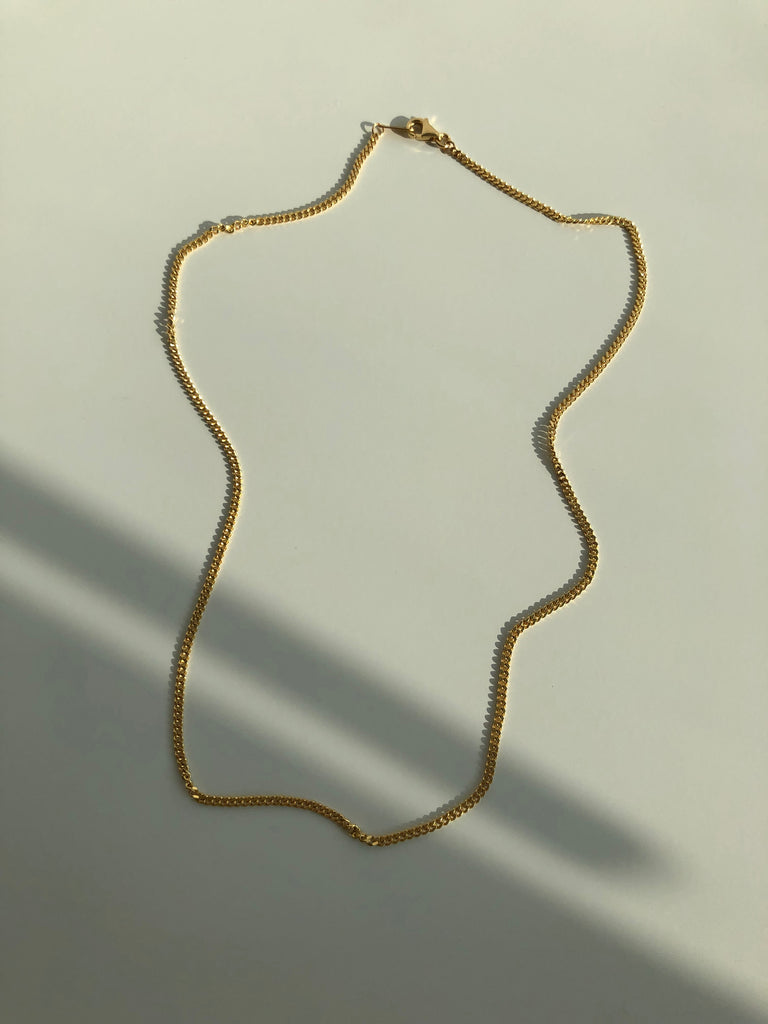 Everyday Petite Cuban Chain Necklace, Solid 18k Gold – Modern Myth