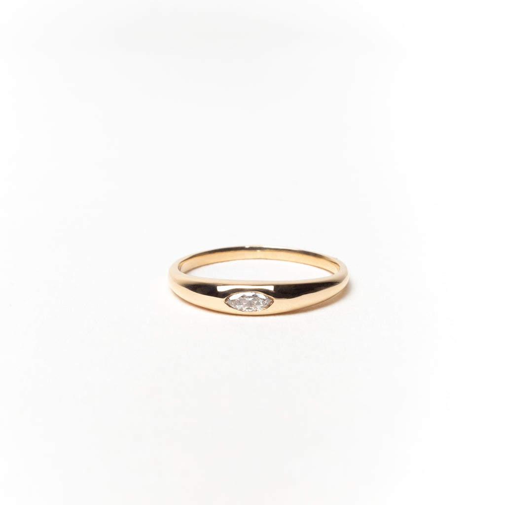Hexagon shape diamond embedded in gold. Email our team at  info@elliotgaskin.com for information order a custom made ring.  #ElliotGaski... | Instagram